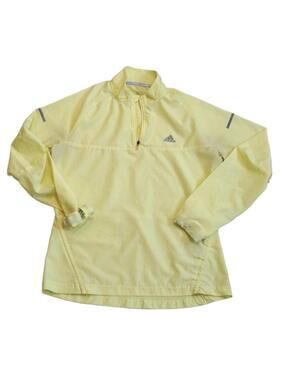 Adidas Neon Running Jacket Quarter Zip Climaproof Reflective Size Small